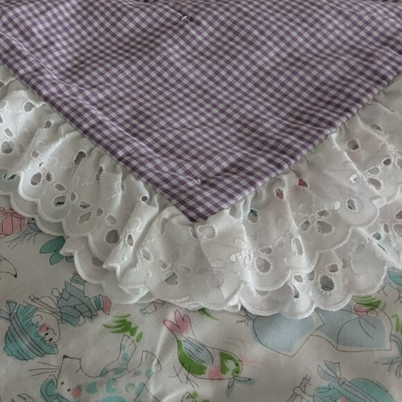 Handmade Baby Crib Quilt 41x50 Inches Pre-Owned Great Condition - Picture 2 of 7